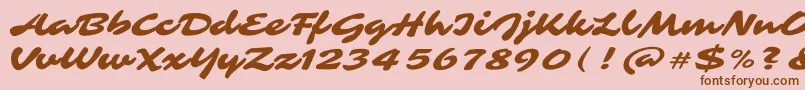 SarinaRegular Font – Brown Fonts on Pink Background