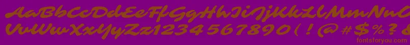 SarinaRegular Font – Brown Fonts on Purple Background