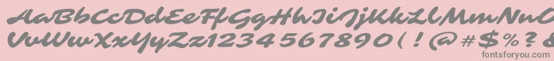 SarinaRegular Font – Gray Fonts on Pink Background