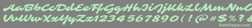 SarinaRegular Font – Green Fonts on Gray Background