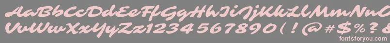 SarinaRegular Font – Pink Fonts on Gray Background