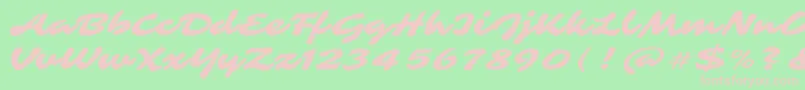 SarinaRegular Font – Pink Fonts on Green Background