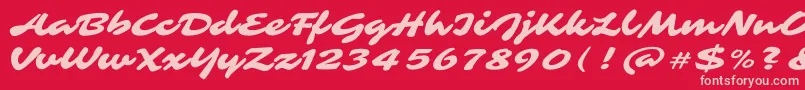 More about SarinaRegular Font SarinaRegular Font – Pink Fonts on Red Background