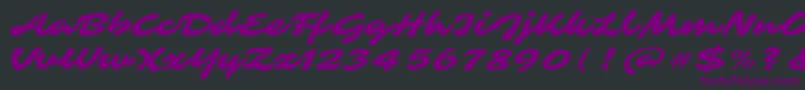 SarinaRegular Font – Purple Fonts on Black Background