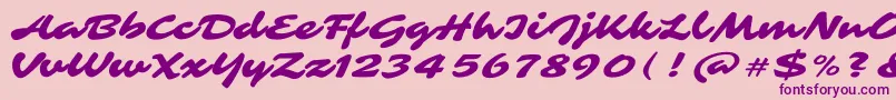SarinaRegular Font – Purple Fonts on Pink Background