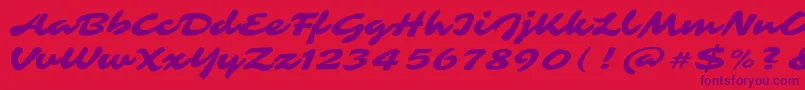 SarinaRegular Font – Purple Fonts on Red Background