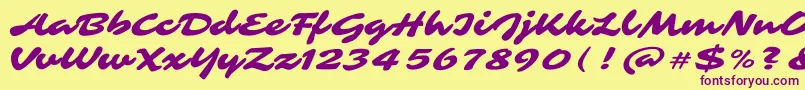 More about SarinaRegular Font SarinaRegular Font – Purple Fonts on Yellow Background