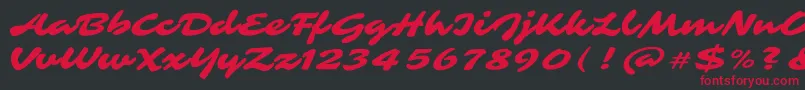 SarinaRegular Font – Red Fonts on Black Background