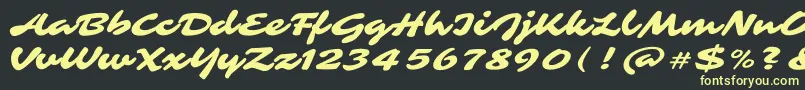 SarinaRegular Font – Yellow Fonts on Black Background