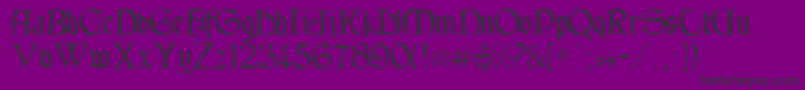 Tintagel Font – Black Fonts on Purple Background
