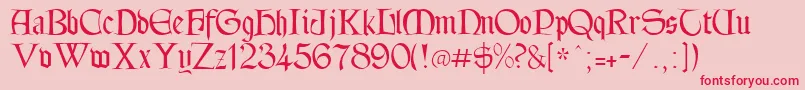 Tintagel Font – Red Fonts on Pink Background