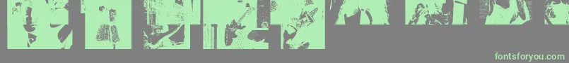Amybats4 Font – Green Fonts on Gray Background