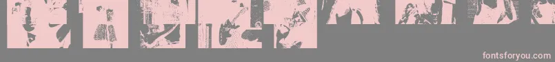 fuente Amybats4 – Fuentes Rosadas Sobre Fondo Gris