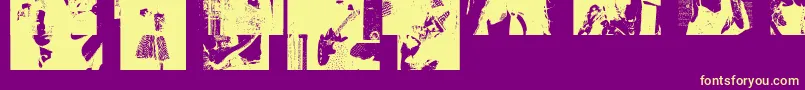 Amybats4 Font – Yellow Fonts on Purple Background