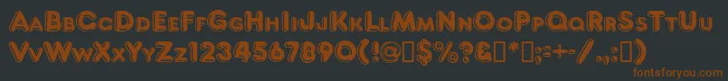 FragiledbNormal Font – Brown Fonts on Black Background