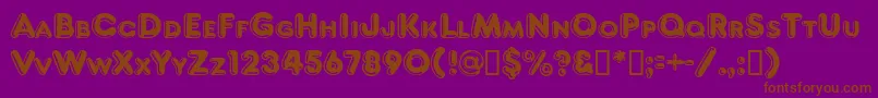 FragiledbNormal Font – Brown Fonts on Purple Background