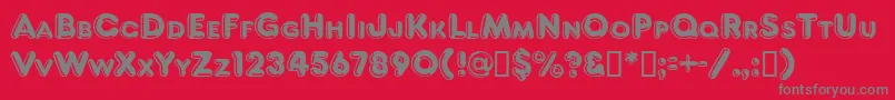 FragiledbNormal Font – Gray Fonts on Red Background