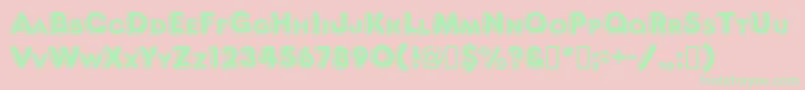 FragiledbNormal Font – Green Fonts on Pink Background