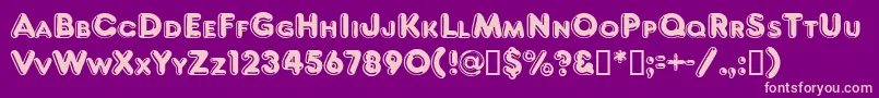 FragiledbNormal Font – Pink Fonts on Purple Background