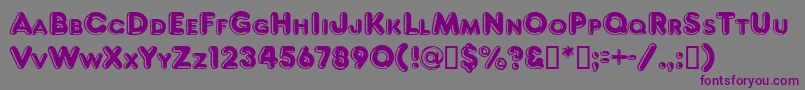 FragiledbNormal Font – Purple Fonts on Gray Background