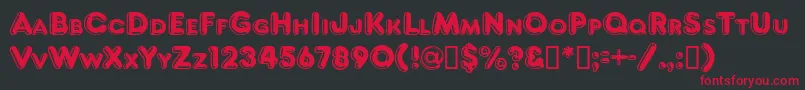FragiledbNormal Font – Red Fonts on Black Background