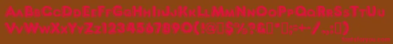 FragiledbNormal Font – Red Fonts on Brown Background
