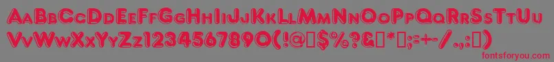 フォントFragiledbNormal – 赤い文字の灰色の背景