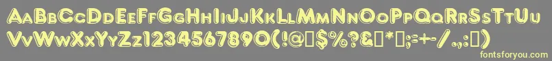 FragiledbNormal Font – Yellow Fonts on Gray Background