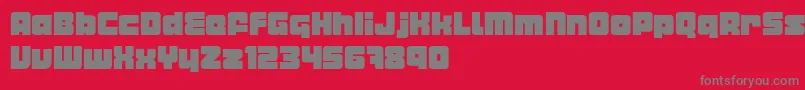 フォントMetropolianDemo – 赤い背景に灰色の文字