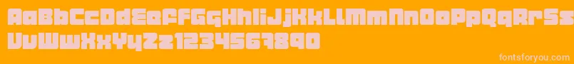 MetropolianDemo Font – Pink Fonts on Orange Background