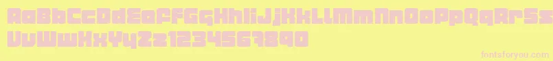 MetropolianDemo Font – Pink Fonts on Yellow Background