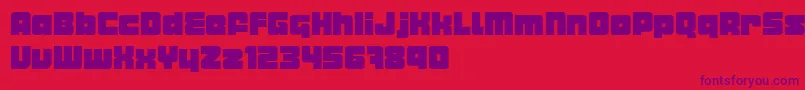 MetropolianDemo Font – Purple Fonts on Red Background