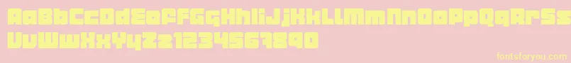 MetropolianDemo Font – Yellow Fonts on Pink Background