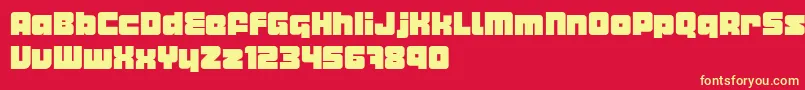 MetropolianDemo Font – Yellow Fonts on Red Background