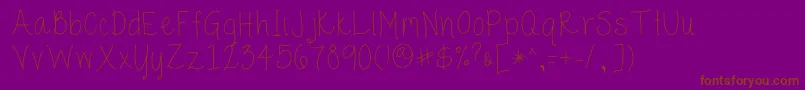 Guppy-fontti – ruskeat fontit violetilla taustalla