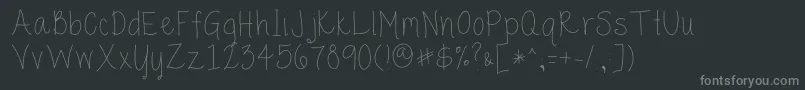 Guppy Font – Gray Fonts on Black Background