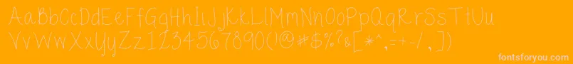Guppy Font – Pink Fonts on Orange Background