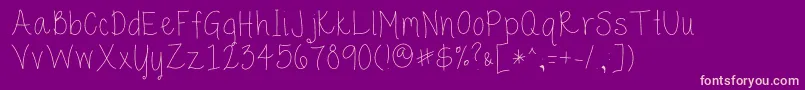 Guppy Font – Pink Fonts on Purple Background