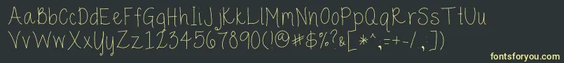 More about Guppy Font Guppy Font – Yellow Fonts on Black Background