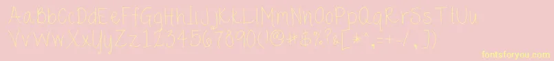 Guppy Font – Yellow Fonts on Pink Background