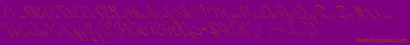 MissBlaker Font – Brown Fonts on Purple Background