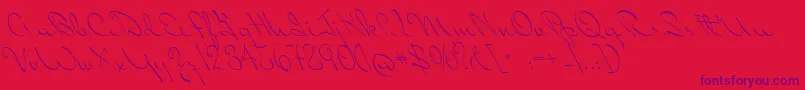 MissBlaker Font – Purple Fonts on Red Background