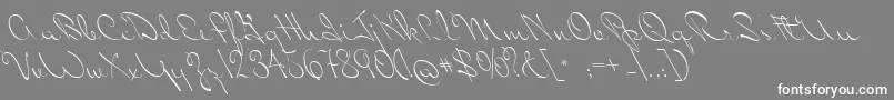 フォントMissBlaker – 灰色の背景に白い文字