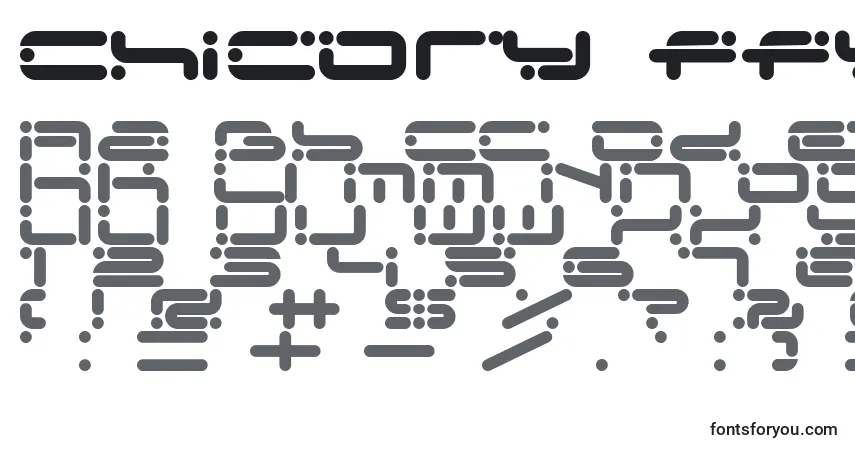 Schriftart Chicory ffy – Alphabet, Zahlen, spezielle Symbole