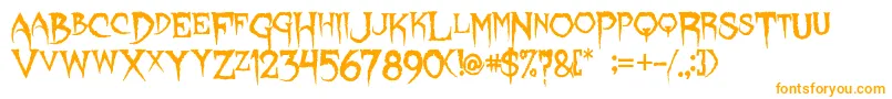 Lycanthrope Font – Orange Fonts on White Background