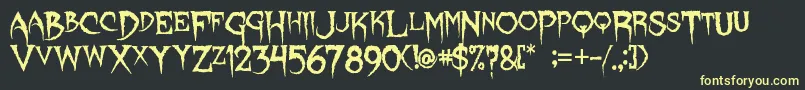 Lycanthrope Font – Yellow Fonts on Black Background