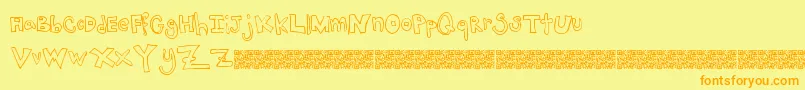 Jacktrades Font – Orange Fonts on Yellow Background