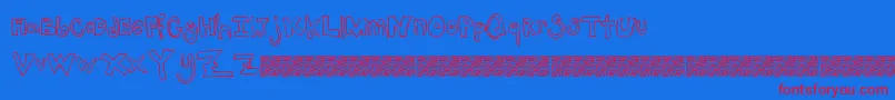Jacktrades Font – Red Fonts on Blue Background