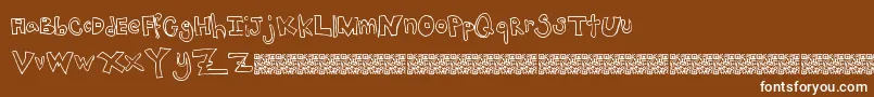 Jacktrades Font – White Fonts on Brown Background