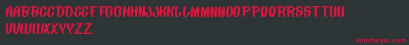 BackToNature Font – Red Fonts on Black Background